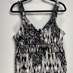 AGB Byer Black White Maxi Dress V Neck Babydoll Boho Chic Aztec Peasant Beach 12 Photo 1