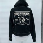 True Religion  World Tour Zip Hoodie Women’s Large Black Buddha Graphic Photo 5