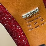 Schutz Stilletos Red Glitter Platform High Heels Lux Glam Party Shoes Size 5B Photo 5