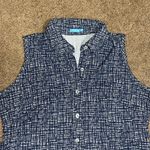 J. McLaughlin  Dolly Sleeveless Collared Button Front Dress Blue Windowpane‎ M Photo 2