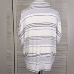 BEACH LUNCH LOUNGE Striped Tie Front Short Sleeve Button Down Shirt-XL Photo 2
