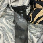 ASOS Design Zebra Print Ruched Bodysuit Womens 14 Tan Black Glam Night Out Y2K Photo 6