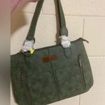 Wrangler Green Tote with Braided Handles and Structured Design Photo 2