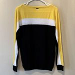 Fendi Womens Cashmere Colorblock Mesh White Yellow Black Size 40 Photo 8