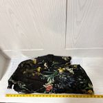 Chico's  Black Floral Sheer Ruffle Puffy Whimsigoth Fairy Boho Shirt Women Size 10 Photo 4