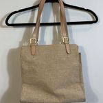 Etienne Aigner Brown Tan Shoulder Bag Linen Rayon Photo 1