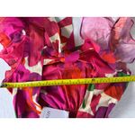 MISA Los Angeles  Floral Ruffle Sleeve Square Neck Tie Back Mini Dress M Photo 4