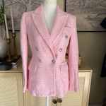 ZARA  Pink Tweed‎ Textured Double Breasted Blazer Size XS Photo 2