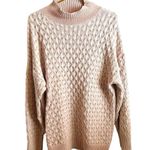 Knox Rose  Women's Sweater Pullover Mock Turtleneck long sleeve Cream Size L Photo 1