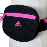 Adidas  New Airmesh Waist Pack Adjustable Strap Black Hot Pink Front Zip Pocket Photo 8