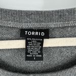 Torrid Sweater Womens 1 Lace Mesh Knit Pullover Floral Raglan 3/4 Sleeve Photo 3