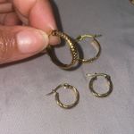 925 Gold mini hoop Huggies earrings Photo 1