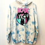 AC/DC Blue Cloud Tie Dye Hoodie Graphic Size small unisex Photo 0