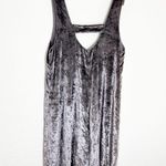 Anthropologie Maeve Jumpsuit Womens XS Gray Velvet Romper Party Wide Leg Crop Photo 10