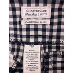 Charter Club Pants Petite Size 4P Cropped Stretch Checkered Gingham Navy Stretch Photo 6