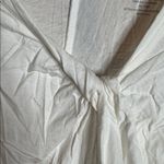 Soma Lotus by  Peruvian Pima Cotton White Knotted Front V-Neck Tee Size Medium Photo 2