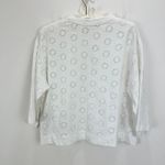 Madewell Embroidered Wide Sleeve Boxy Tee Shirt Relaxed White Cotton Small NWT Photo 10