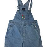 Route 66  size large denim shortalls floral embroidery vintage y2k boho cottage Photo 0