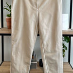 Chico's  Mid-Rise Stretch Cotton Khaki Cropped Dress Pant Trouser, 8 Photo 0