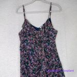 Allison Joy floral spaghetti adjustable strap ruched dress, size L Photo 1