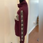 PINK - Victoria's Secret PINK by Victoria’s Secret Maroon Mock Turtleneck Sweatshirt w/ Front Pocket Photo 3