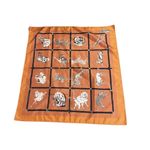Scarf Handkerchief Hankie Bandana 26” Square Wild Animal Africa Safari Wildlife Orange Photo 4