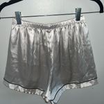 White Linen Pj Button Up Top and Shorts Set Size M Photo 4