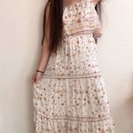 Joie  Vernita Silk Maxi Dress - White Floral Pattern Photo 3