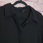 Universal Standard  POPOVER BLACK STRETCHY LONG SLEEVE BLOUSE NEUTRAL MODEST M Photo 2