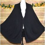 UGG Angeline XL Cape Poncho Ladies Black Cable Knit Sweater Arm Holes Pockets Photo 1