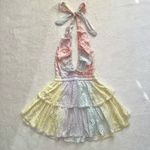 Love Shack Fancy Carlisle Halter Mini Dress in Multi Tie Dye size Small Photo 2