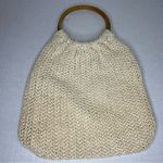Vintage 70’s Sears, Roebuck & Co Raffia Straw bag with bamboo handles Photo 3