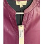 Pinch‎ Deep Wine Faux Leather Dress NWT size large Purple Photo 2