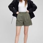 Gap Green High Rise Pleated Khaki Mom Camp Shorts 4 Photo 0