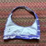 LA Hearts  PURPLE WHITE TIE DYE HALTER BIKINI TOP Photo 1
