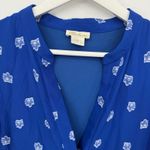 Shoshanna  Blue Marlene Floral Button Front Mini Dress Size 8 Formal Photo 3