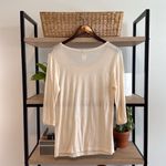 Patagonia Ivory Cream 100% Wool Lightweight 3/4" Sleeve Tee, S Photo 3