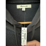 Madewell Resourced Oversize Fleece Bubble-Sleeve Hoodie Sweatshirt Coal Size XXS Photo 2