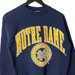 Urban Outfitters Notre Dame Crewneck Sweatshirt Vintage 90s Extra Small XS Blue Graphic Photo 0