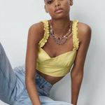 ZARA  Gingham Crop Top Photo 2