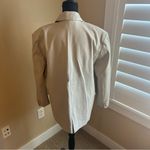 BLANK NYC Faux Leather Blazer Jacket Size Medium Taupe Trendy Neutral Soft Photo 1