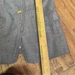 J.Crew  Regent Blazer Jacket Chambray Denim Ruffles‎ Academia Career Office Sz 0 Photo 13