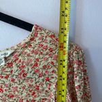 American Eagle  Pink Cream Floral Flowy Long Sleeve Blouse Top Women's size Small Photo 5