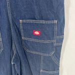 Dickies  Relaxed Fit Bib Overalls Womens Small Blue Denim Cotton Straight Leg Photo 7