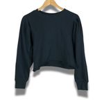 CIRCUS NY Blouson Sleeve Terry Black Sweatshirt NWT MEDIUM Photo 1