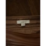 Loft Ann Taylor Tan Faux Leather Mini Skirt Sz12 Brown Fall Skirt Chic Style Photo 3