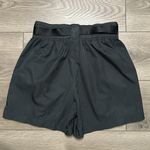Nike Sportswear Woven High Rise Buckle Belted Black Swoosh Shorts Size Small Photo 4