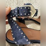 Givenchy *  Paris navy blue studded chunky heel sandal size 38.5 Photo 1