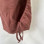 ASOS NEW Design Cowl Neck Beach Mini Dress “Brown” Ruched Tie Side Low Back Sz 0 Photo 12