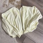 Free People pastel yellow embroidered full zip sweatshirt jacket Photo 0